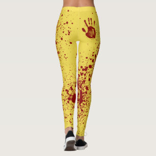 Bloody Mess auf Gelb Leggings