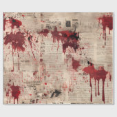 Bloody Newspaper Print Geschenkpapier (Flach)