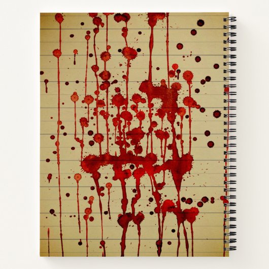 Bloody-Notebook Notizblock (Rückseite)