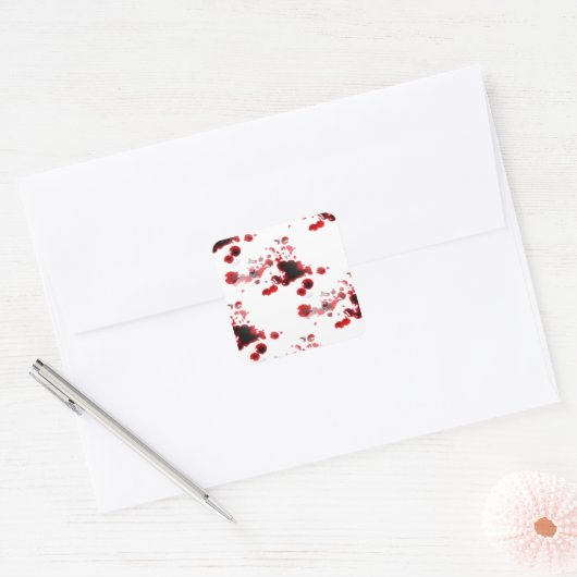 Bloody Quadratischer Aufkleber (Umschlag)