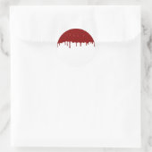 Bloody Red Tropfens Halloween-Party Runder Aufkleber (Tasche)