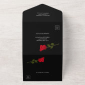 Bloody Rose Elegant Black Gothic All In One Einladung (Außenbereich)