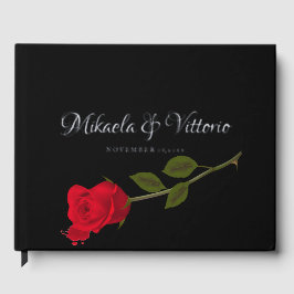 Bloody Rose Elegante Black Gothic Wedding Gästebuch