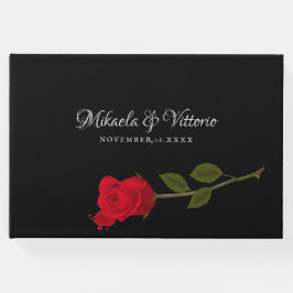 Bloody Rose Elegante Black Gothic Wedding Gästebuch