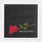 Bloody Rose Elegante Black Gothic Wedding Serviette (Vorderseite)