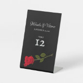 Bloody Rose Elegante Black Gothic Wedding Sockelschild (Vorderseite)