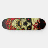 Bloody Rose Robot Skull Skateboard (Horizontal)