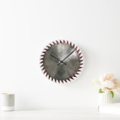 Bloody Saw Blade Runde Wanduhr (Zuhause)