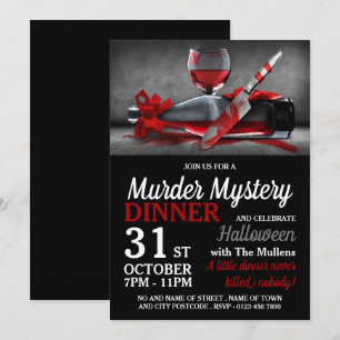 Bloody Scene, Murder Mystery Halloween Abendessen Einladung