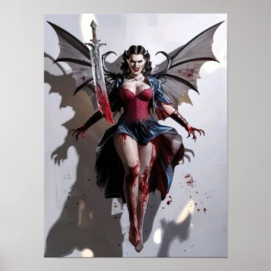 Bloody Sexy Vampire Warrior Poster Art (Vorne)