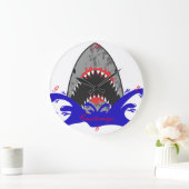 Bloody Shark Jaws Thunder_Cove Große Wanduhr (Zuhause)