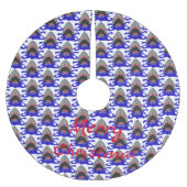 Bloody Shark Jaws Thunder_Cove Polyester Weihnachtsbaumdecke (Vorderseite)