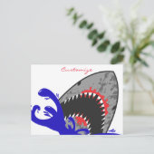 Bloody Shark Jaws Thunder_Cove Postkarte (Stehend Vorderseite)