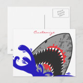 Bloody Shark Jaws Thunder_Cove Postkarte (Vorne/Hinten)