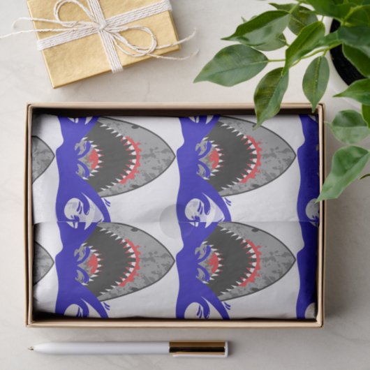 Bloody Shark Jaws Thunder_Cove Seidenpapier (Geschenk)