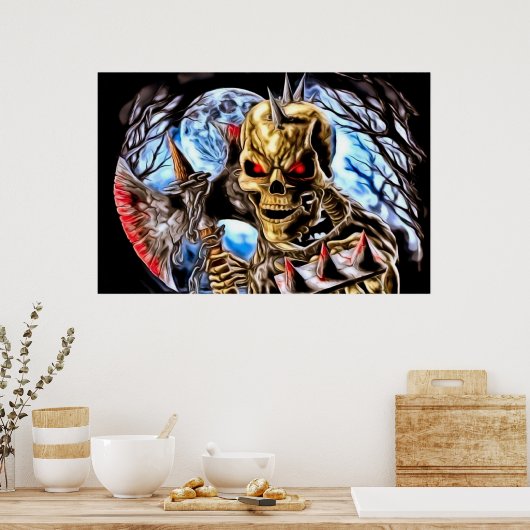 Bloody Skeleton Poster (Küche)