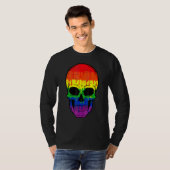 Bloody Skull Lgbt Gay Pride Kostüm Easy Halloween T-Shirt (Vorne ganz)