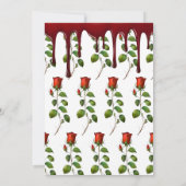 Bloody Skull Rose Erwachsene Halloween Kostüm Part Einladung (Rückseite)