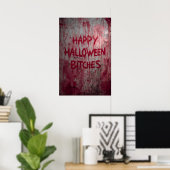 Bloody Splatters Halloween Dramatic Crazy Door  Poster (Heimbüro)