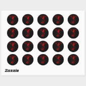 Bloody Spritzer Bloody Handprint Rote Hand Zombie  Runder Aufkleber (Blatt)