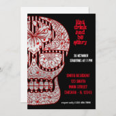 Bloody Sugar Skull Einladung (Vorne/Hinten)