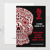 Bloody Sugar Skull Einladung (Vorne/Hinten)