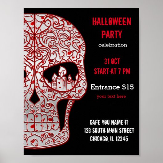 Bloody Sugar Skull Poster (Vorne)