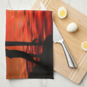 BLOODY SUNSET HANDTUCH (Viertel Falte)