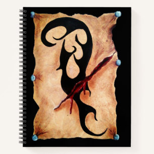 Bloody Tattoooed Skin Halloween Horror Notizblock