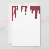 Bloody Tropfen Halloween Spooky Party Einladung (Rückseite)
