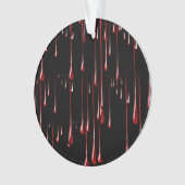 Bloody-Tropfen im schwarzen Hintergrund Ornament (Vorderseite)