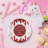 Bloody Tropfens Halloween Red Beängstigend Pappteller (Party)