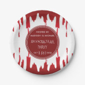 Bloody Tropfens Halloween Red Beängstigend Pappteller (Vorderseite)