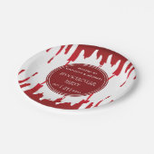 Bloody Tropfens Halloween Red Beängstigend Pappteller (Schrägansicht)