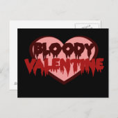 Bloody Valentine Feiertagspostkarte (Vorne/Hinten)