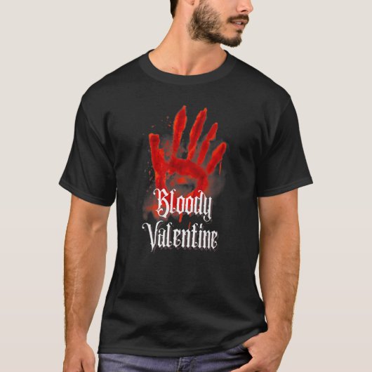 Bloody Valentine Gothic Emo Mysterious Occult Divi T-Shirt (Vorderseite)