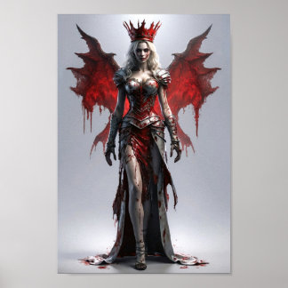 Bloody Vampire Queen Stehend Majestisch Poster