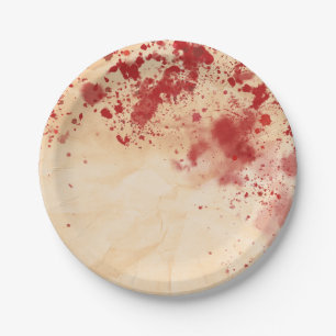Bloody Vintag Paper Halloween Gothic-Party Pappteller