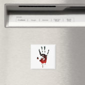 Bloody Zombie Hand Print Magnet (In Situ (Geschirrspüler))