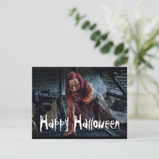 Bloody Zombie Postkarte (Stehend Vorderseite)