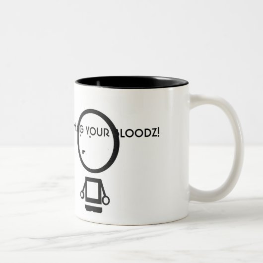 BLOODZ! ZWEIFARBIGE TASSE (Rechts)