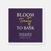 Bloom 20 zu bitten Ich Violet Erwachsenen Geburtst Serviette (Vorderseite)