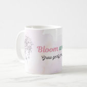 Bloom and Breathe Blumen-Tasse Kaffeetasse (Vorderseite Links)