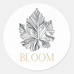 BLOOM-Aufkleber Runder Aufkleber