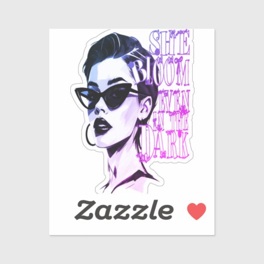 Bloom Baby Bloom – Monochrome Strength Edition Aufkleber (Blatt)