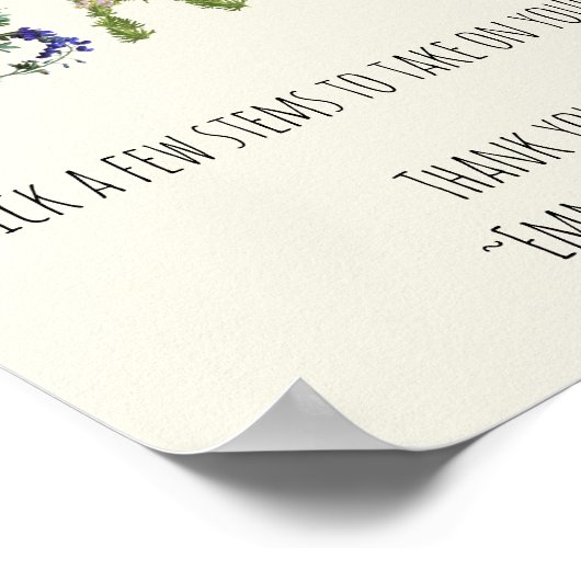 Bloom Bar - Anpassbare Anweisungen und Name Poster (Ecke)