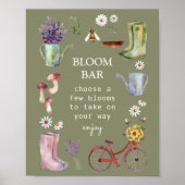 Bloom Bar Garden Baby Duschzeichen Poster (Vorne)