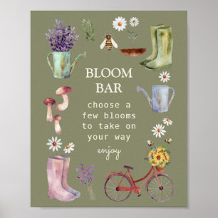 Bloom Bar Garden Baby Duschzeichen Poster