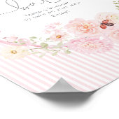 Bloom Bar Love Bug Florale Babyparty Poster (Ecke)