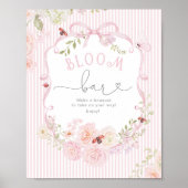 Bloom Bar Love Bug Florale Babyparty Poster (Vorne)